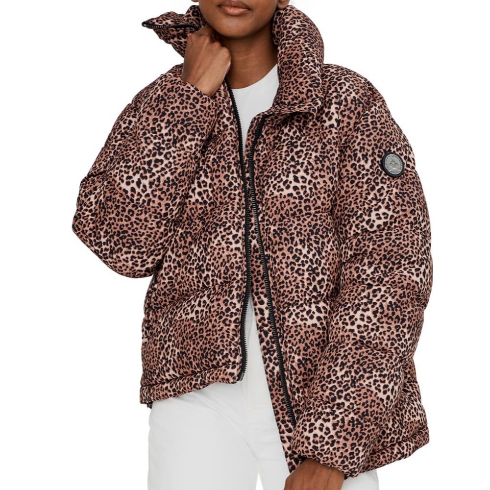 NOIZE Jordan Water Resistant Puffer in Leopard